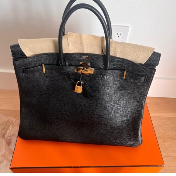 💯 Authentic 😍❤️ BIRKIN 25 LEATHER HANDBAG Hermès 💯❤️ - Picture 1 of 11
